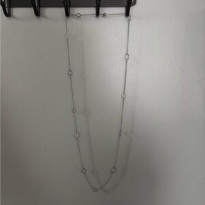 Delicate Gunmetal Circle Necklace